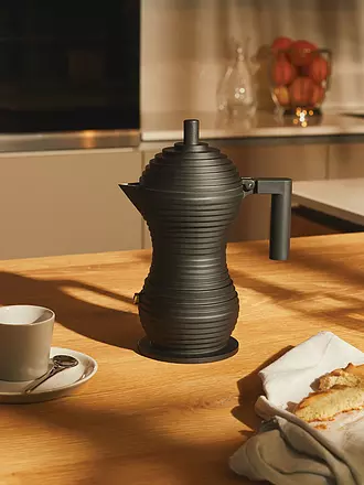 ALESSI | Espressomaschine Pulcina Black Alu/Schwarz 1 Tasse | 